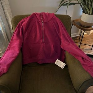 Lululemon Hooded Scuba 1/2 Zip in Magenta XL/XXL NWT